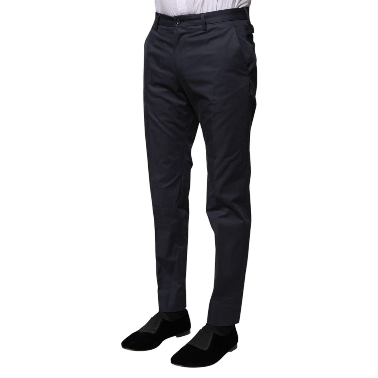 Dolce & Gabbana Dark Blue Cotton Formal Pants PAN76458-44