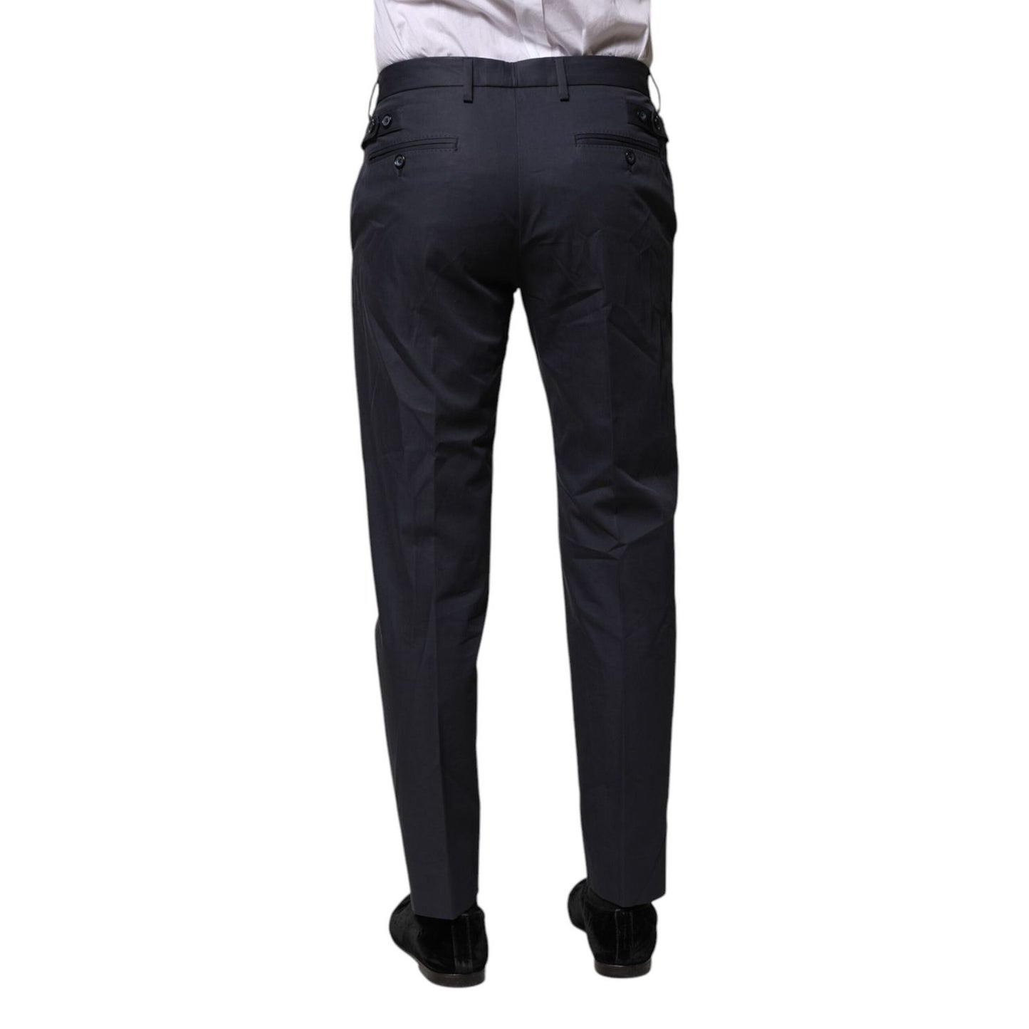 Dolce & Gabbana Dark Blue Cotton Formal Pants PAN76458-44