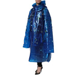 Dolce & Gabbana Blue Crystal Hooded Raincoat Jacket JKT4087-46