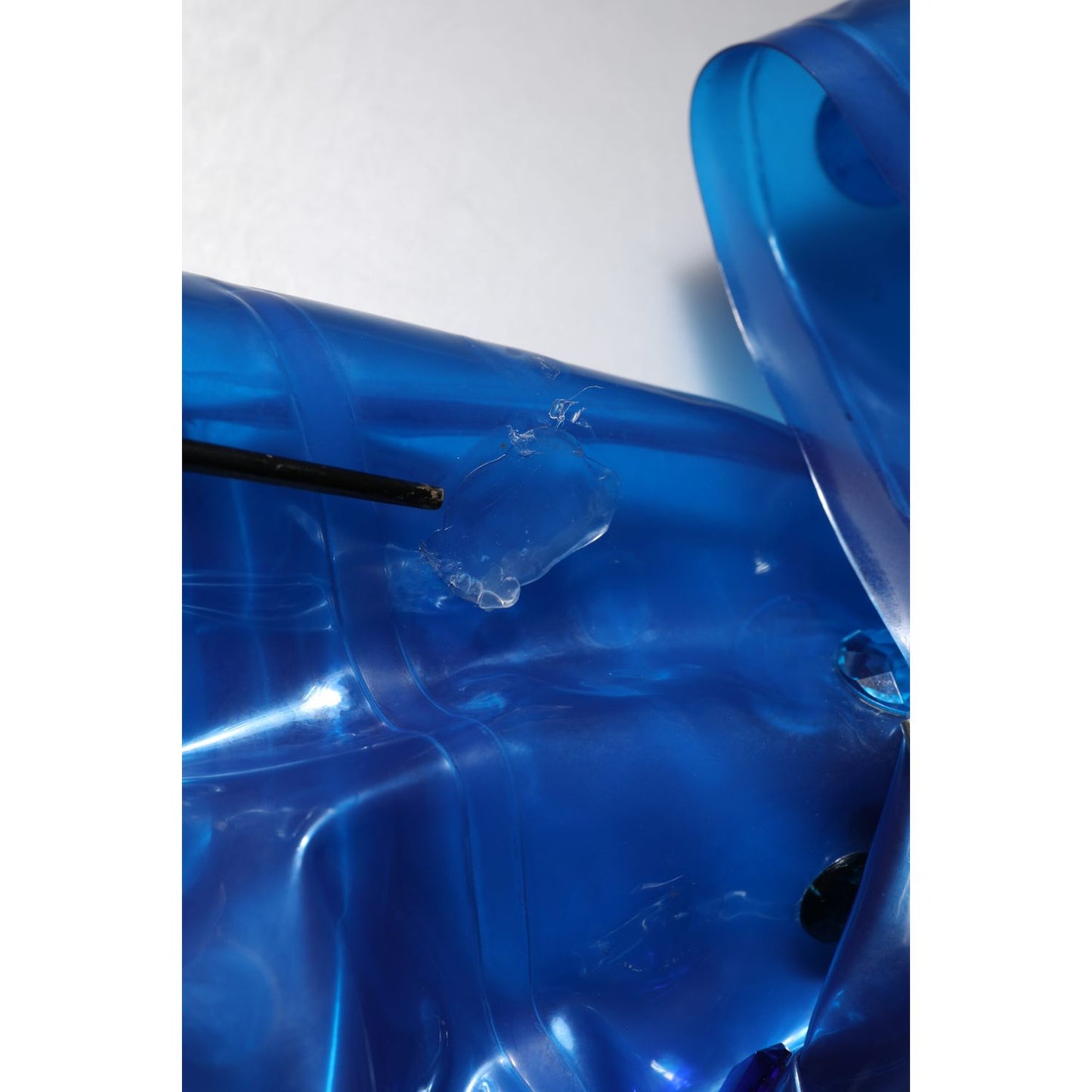 Dolce & Gabbana Blue Crystal Hooded Raincoat Jacket