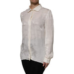 Dolce & Gabbana White Button Down Long Sleeves Blouse Top TSH906732-44
