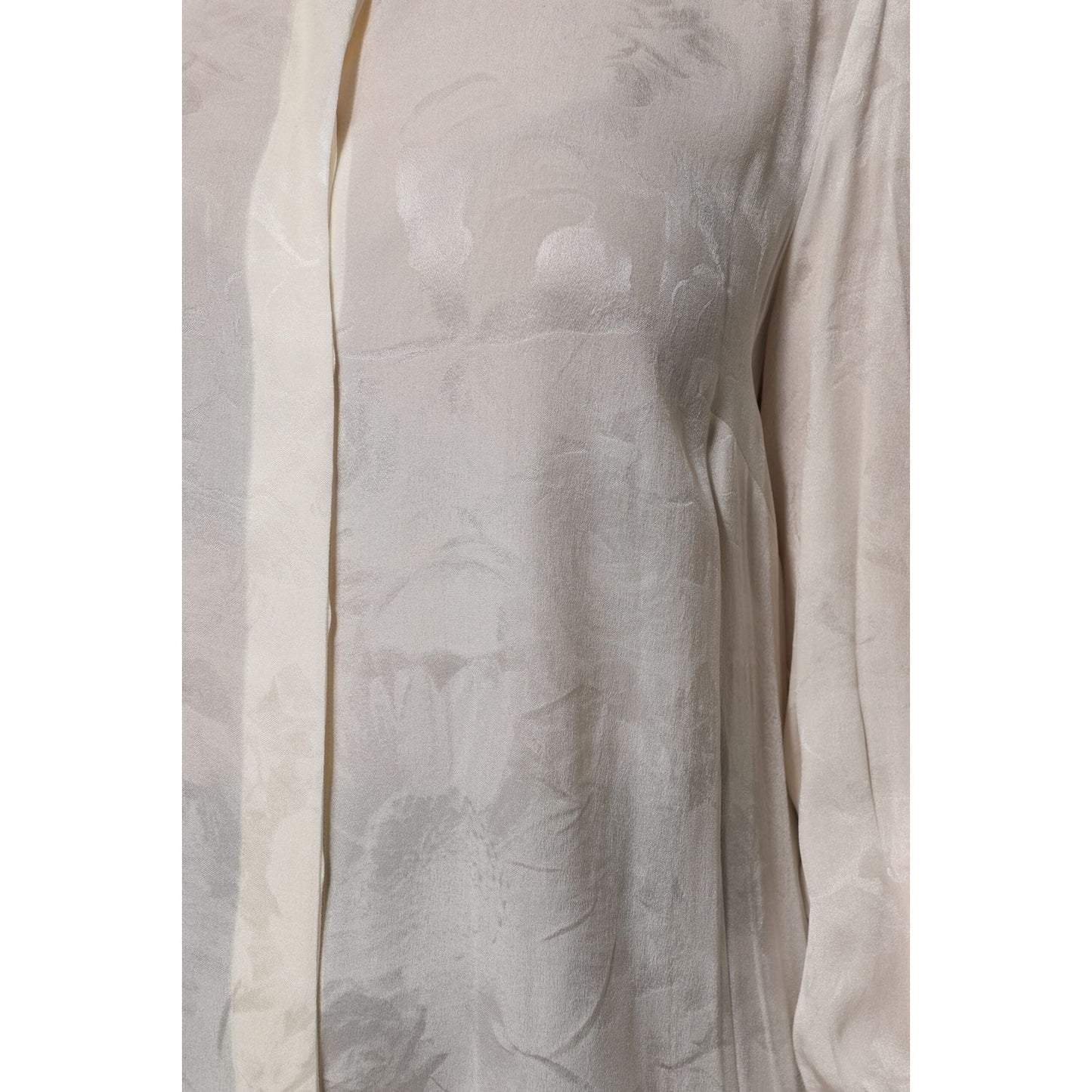 Dolce & Gabbana White Button Down Long Sleeves Blouse Top TSH906732-44