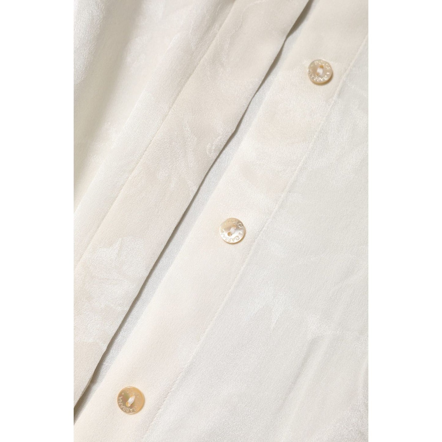 Dolce & Gabbana White Button Down Long Sleeves Blouse Top TSH906732-44