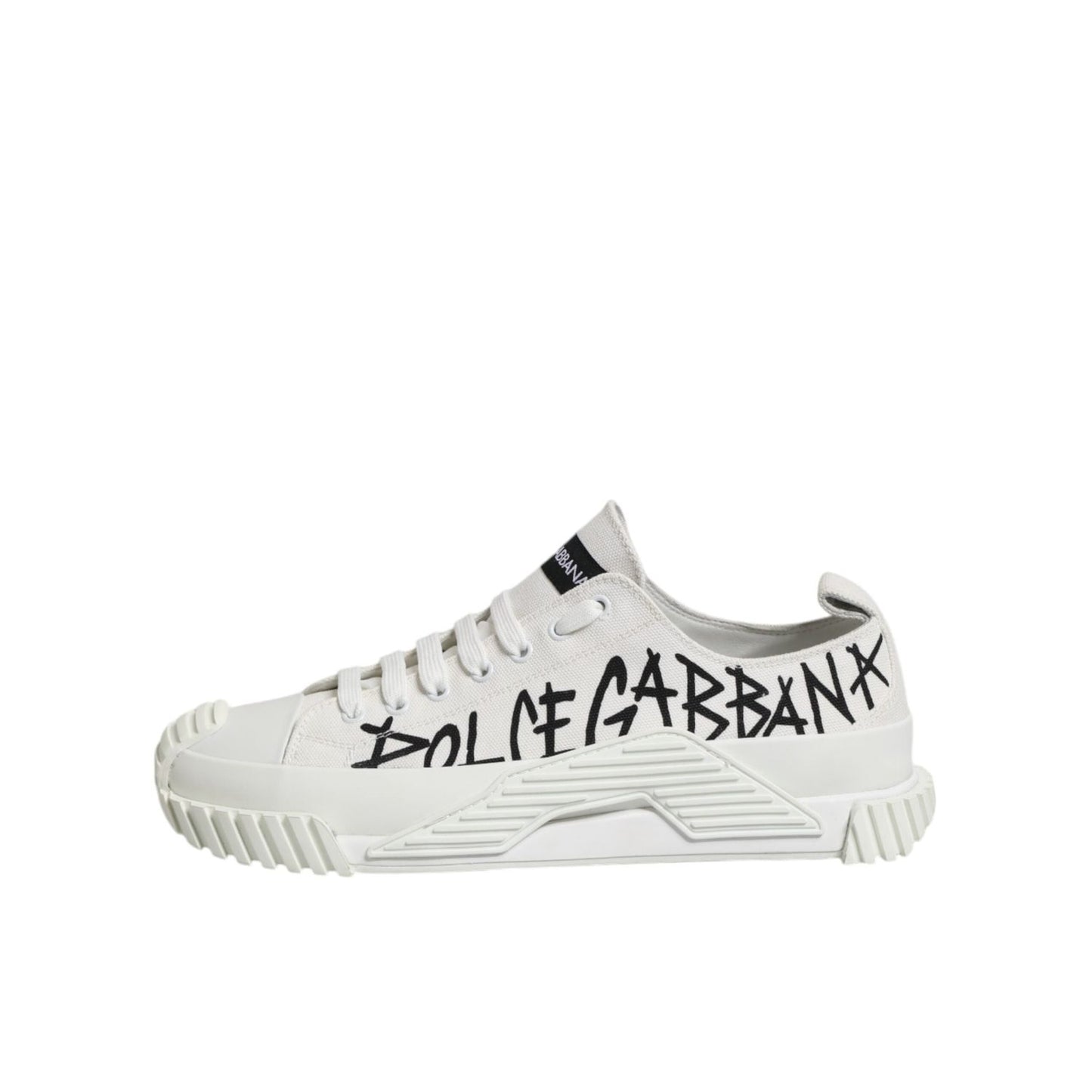 Dolce & Gabbana White Cotton NS1 Low Top Sneakers Shoes MV7259-43
