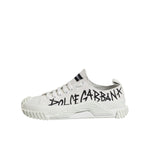 Dolce & Gabbana White Cotton NS1 Low Top Sneakers Shoes MV7259-43