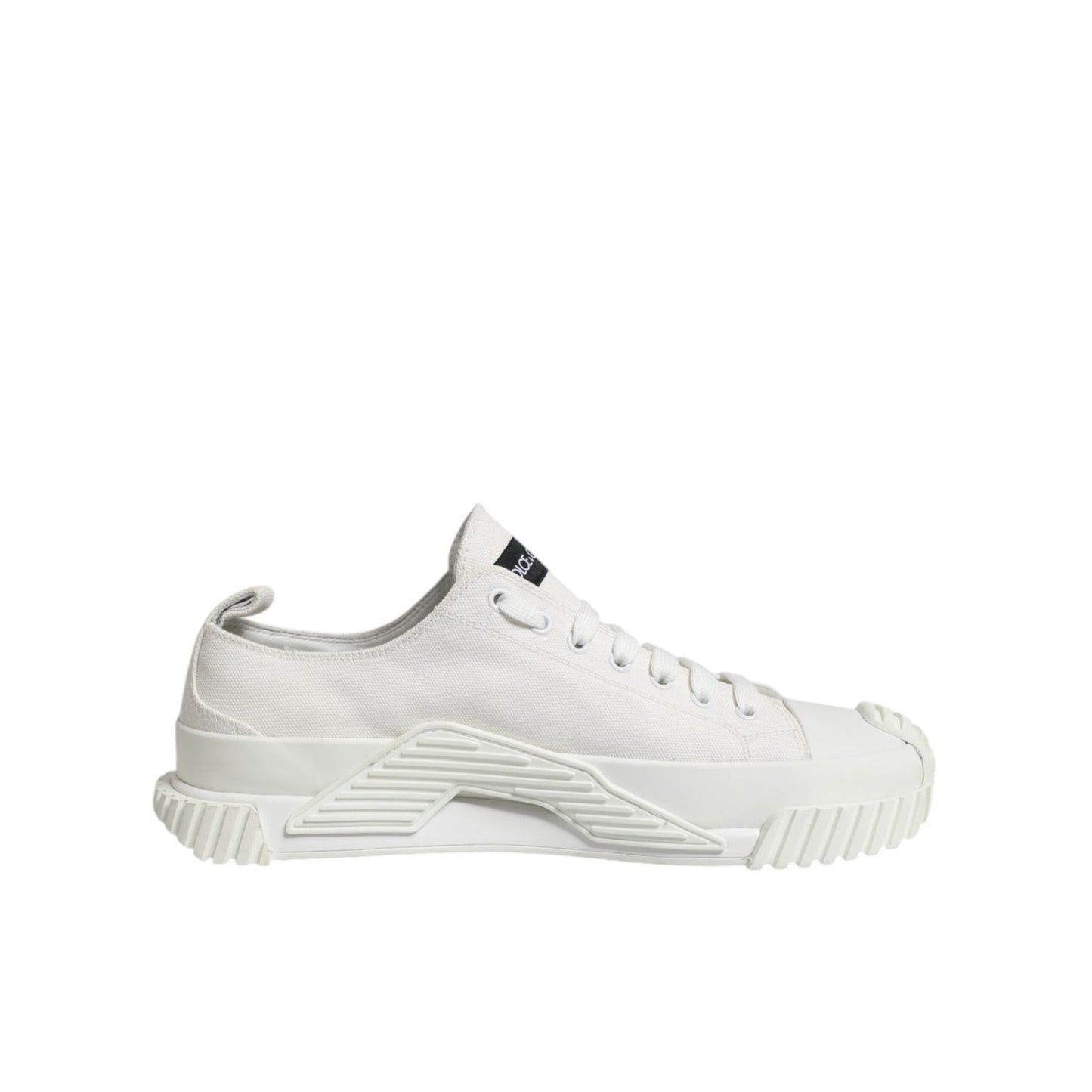 Dolce & Gabbana White Cotton NS1 Low Top Sneakers Shoes MV7259-43