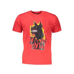 Cavalli Class Red Cotton Men T-Shirt CA-21320-M