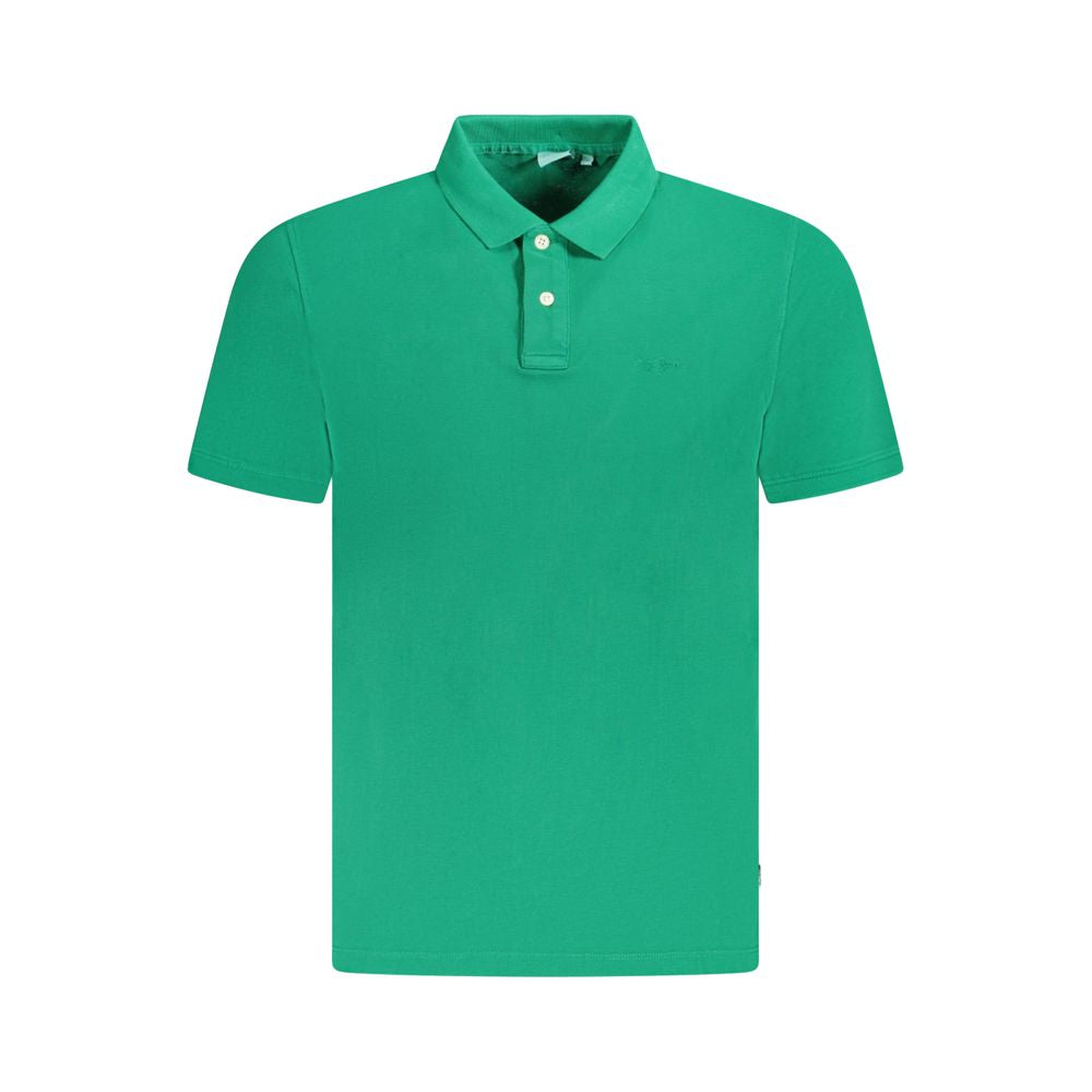 Pepe Jeans Green Cotton Polo Shirt PE-35606-S