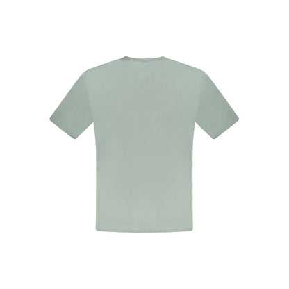 North Sails Green Cotton Men T-Shirt featuring a crew neck design, crafted from soft 100% cotton for ultimate comfort and style.
