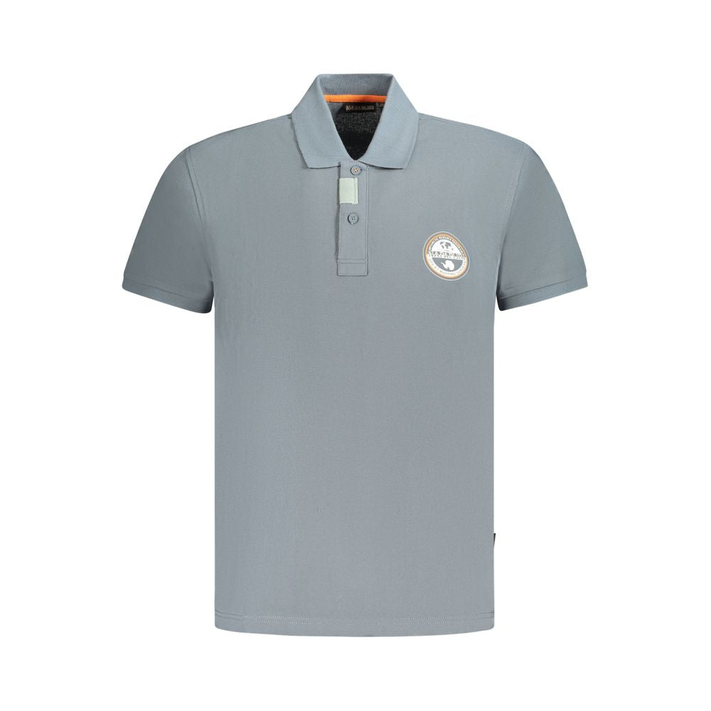 Napapijri Brown Cotton Men Polo Shirt with subtle logo, perfect for casual and evening wear, showcasing elegance in comfort.