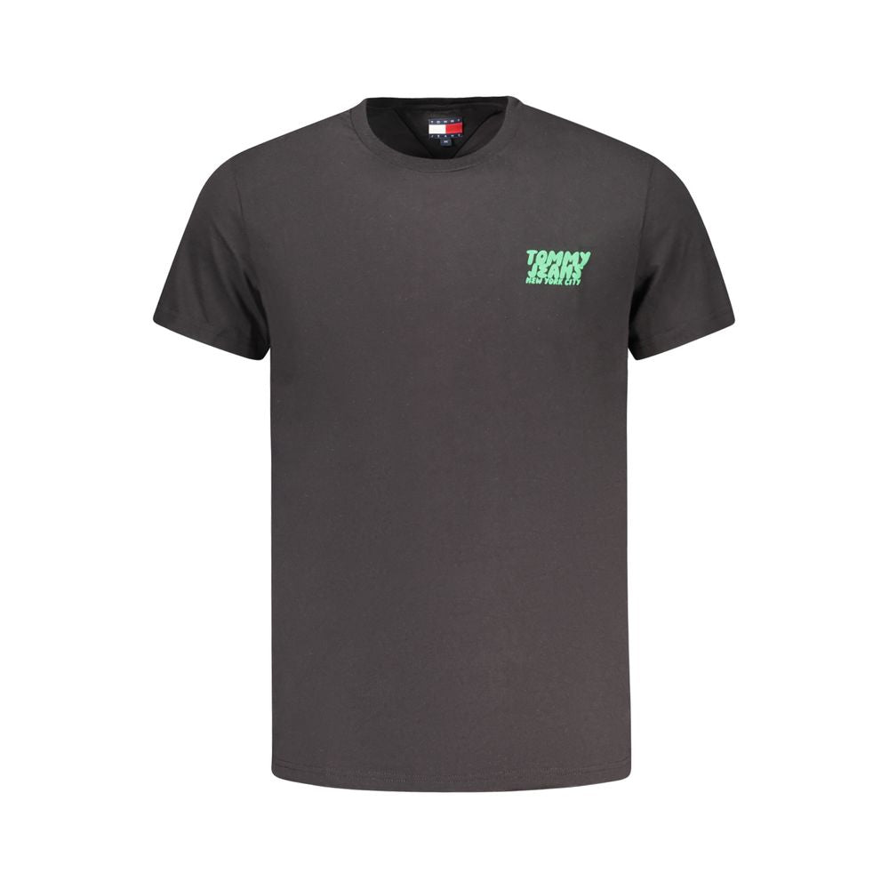 Tommy Hilfiger Black Cotton Men T-Shirt TO-38473-S