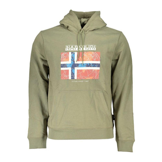 Napapijri Green Cotton Men Sweater NA-25271-XS