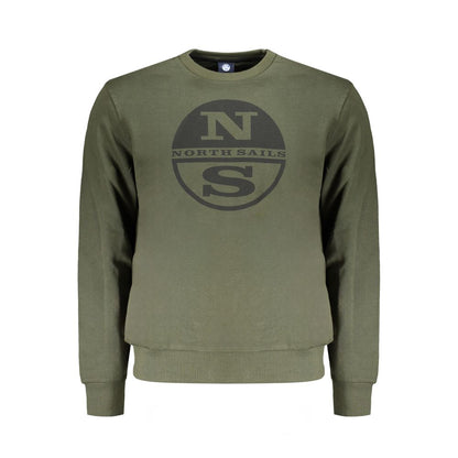 North Sails Green Cotton Men Sweater
