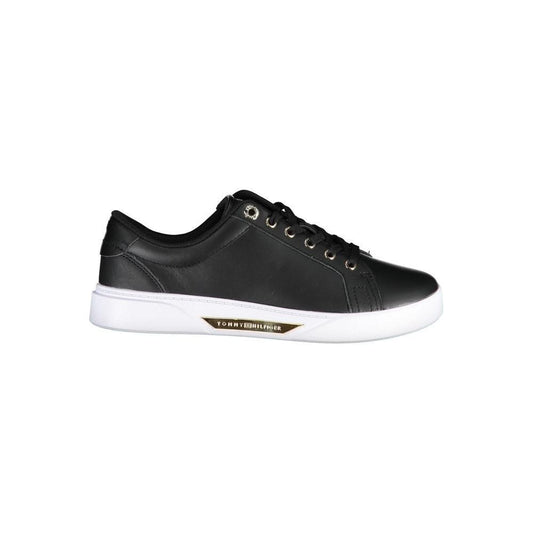Tommy Hilfiger Black Leather Women Sneaker TO-22804-EU36/US6