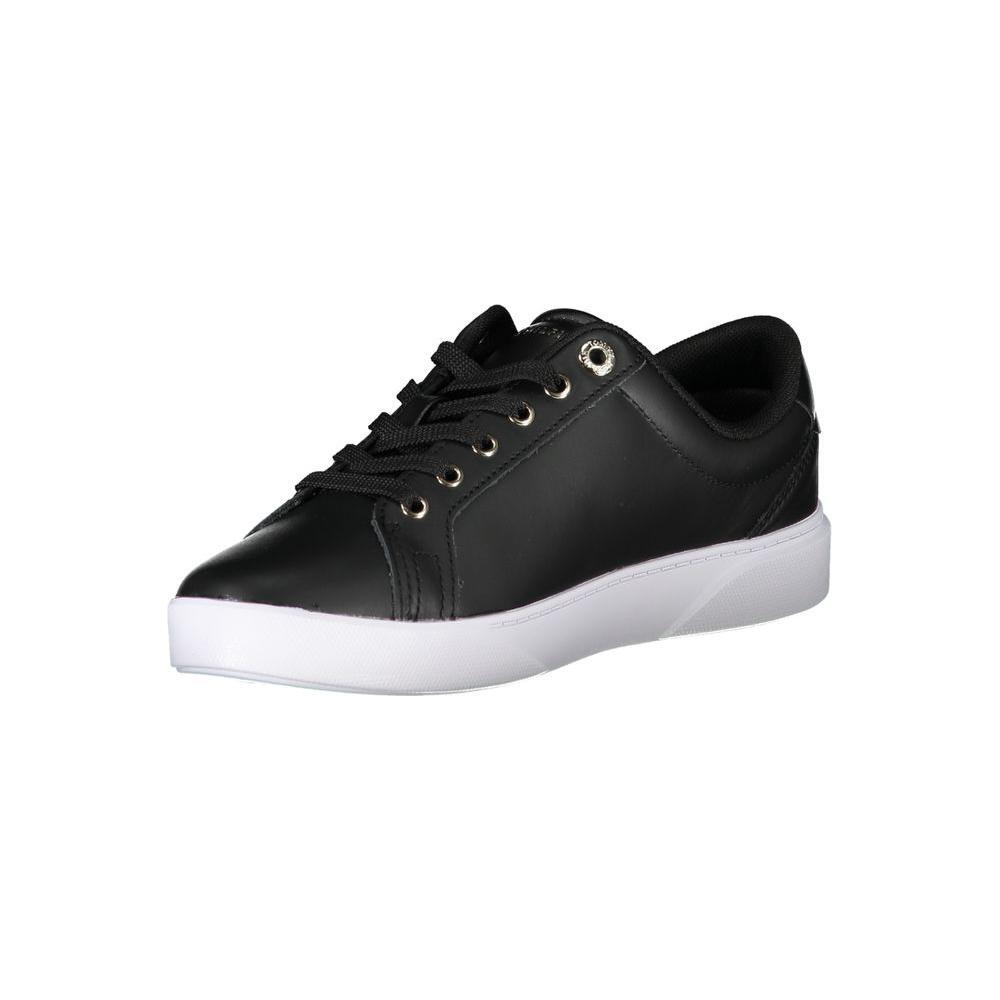 Tommy Hilfiger Black Leather Women Sneaker TO-22804-EU36/US6