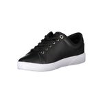 Tommy Hilfiger Black Leather Women Sneaker TO-22804-EU36/US6