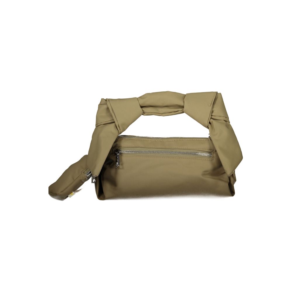 Front view with bag zipped and handles upright.