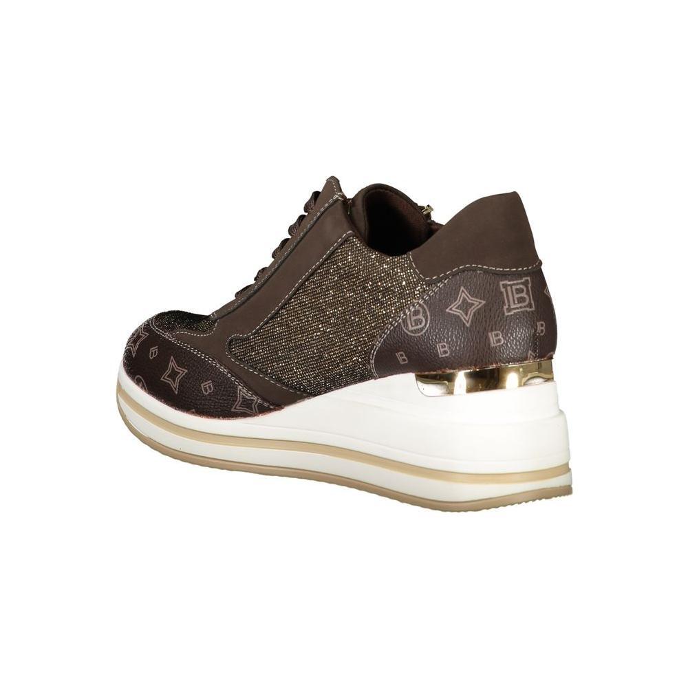 Laura Biagiotti Brown Polyester Women Sneaker