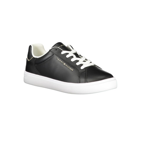 Tommy Hilfiger Black Leather Women Sneaker TO-33488-EU36/US6
