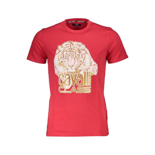 Cavalli Class Red Cotton Men TShirt