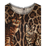 Dolce & Gabbana Brown Leopard Print Belted A-line Midi Dress DR81726-36