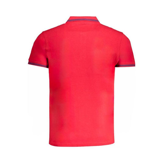 Cavalli Class Red Cotton Polo Shirt