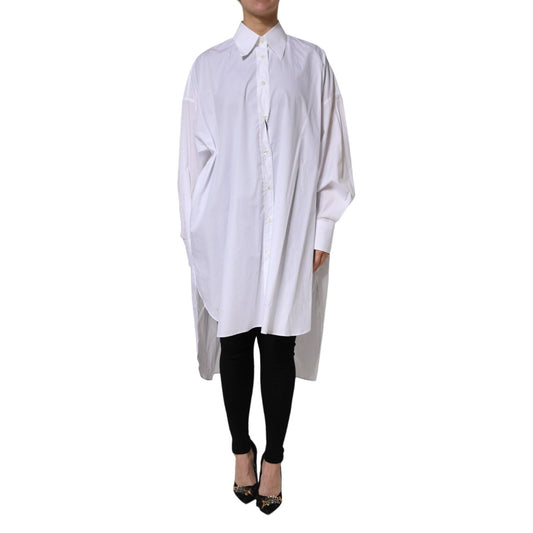Dolce & Gabbana White Cotton Collared Shirt Long Sleeve Top TSH906738-46