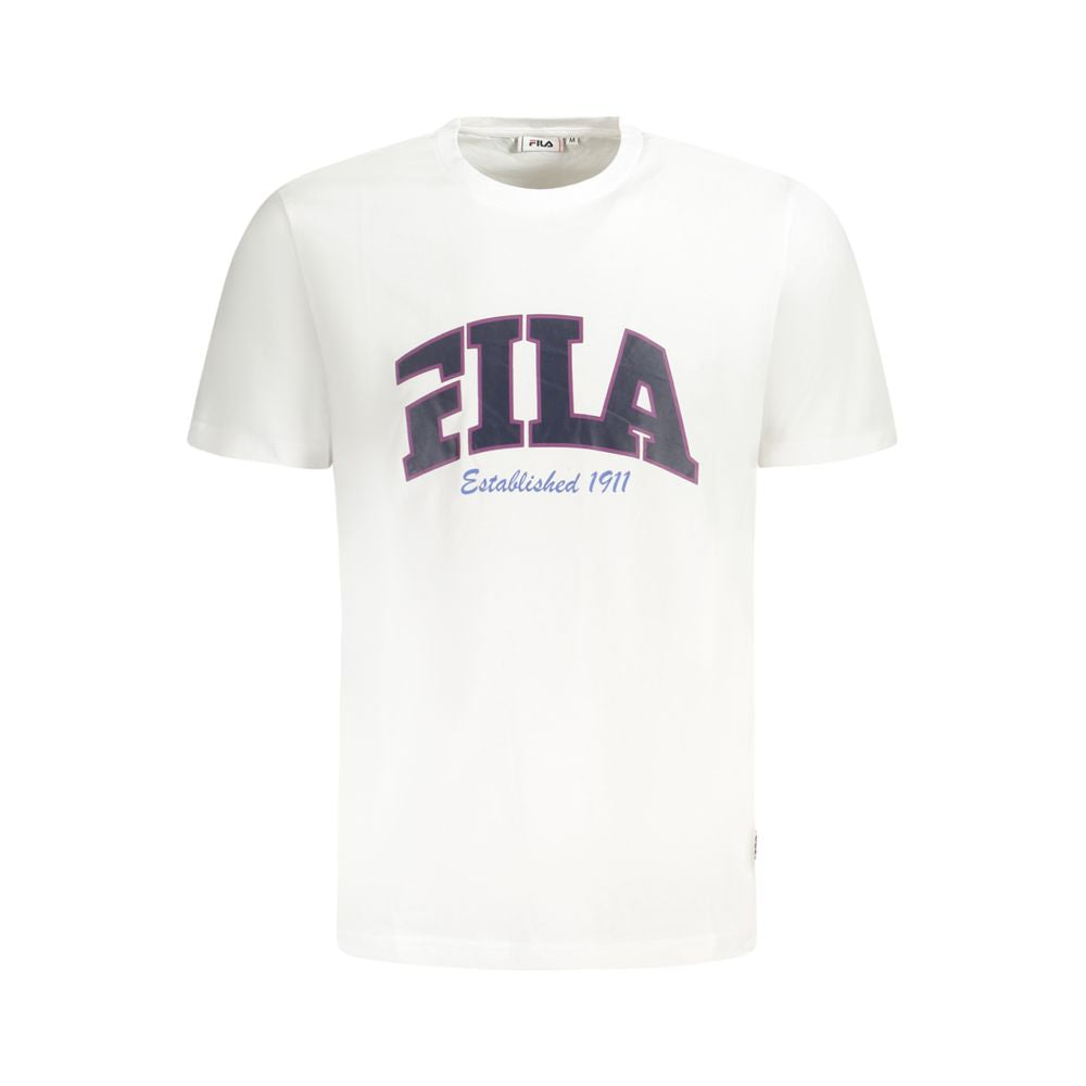 Fila White Cotton T-Shirt