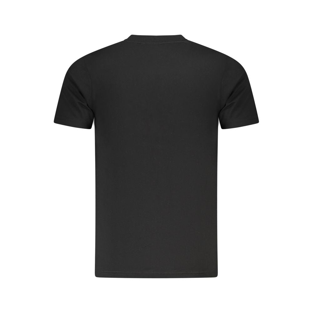 Rear view of Cavalli Class Black Cotton Men T-Shirt showcasing premium design and craftsmanship.