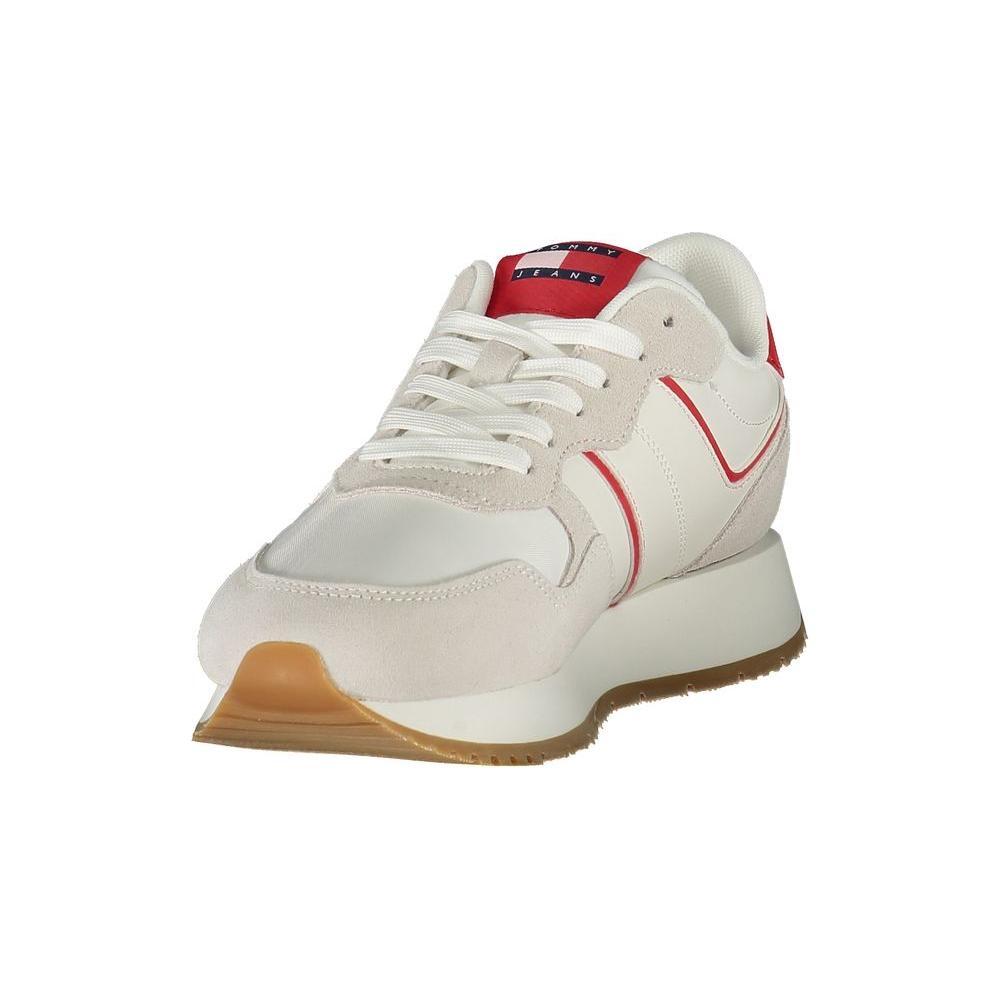 Tommy Hilfiger Red Leather Women Sneaker