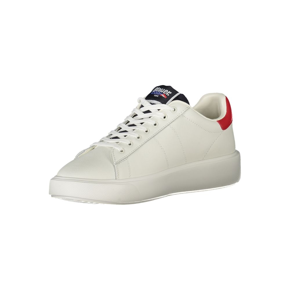Blauer White Polyester Sneaker