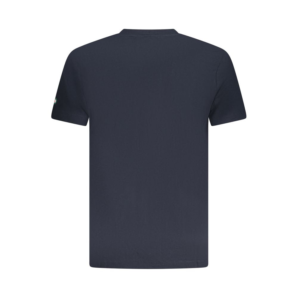 Armata Di Mare Blue Cotton Men T-Shirt back view, showcasing short sleeves and nautical design.