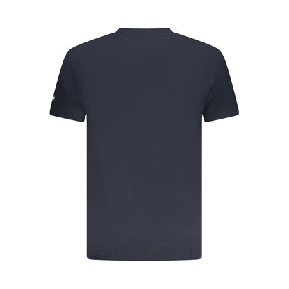 Armata Di Mare Blue Cotton Men T-Shirt back view, showcasing short sleeves and nautical design.