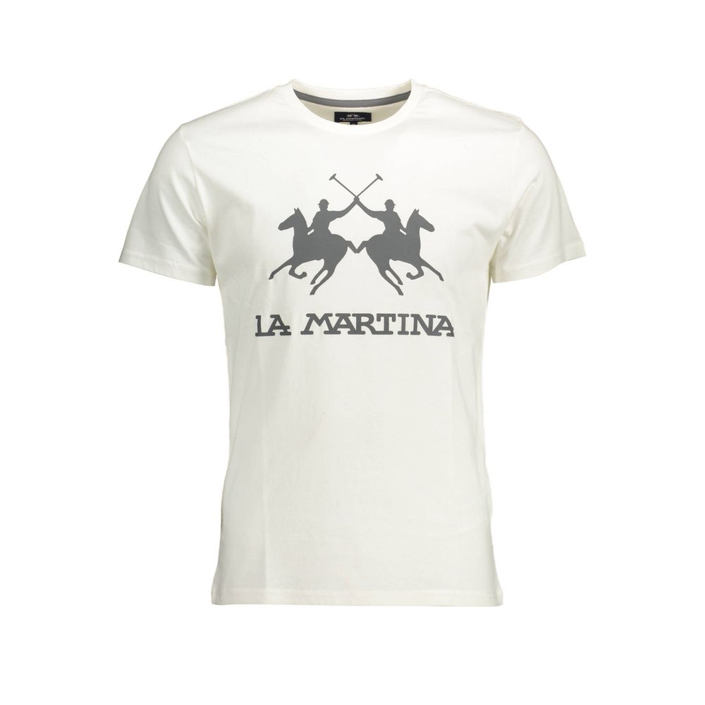 La Martina White Cotton T-Shirt