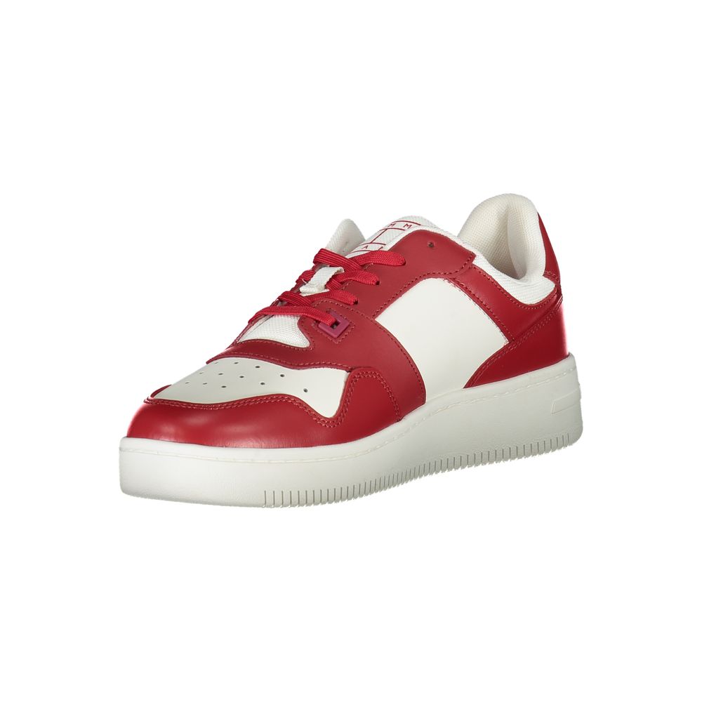 Tommy Hilfiger Red Polyester Sneaker