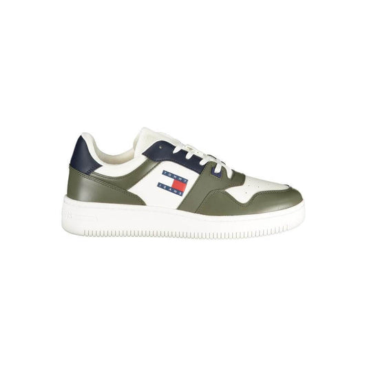 Tommy Hilfiger Green Leather Men Sneaker