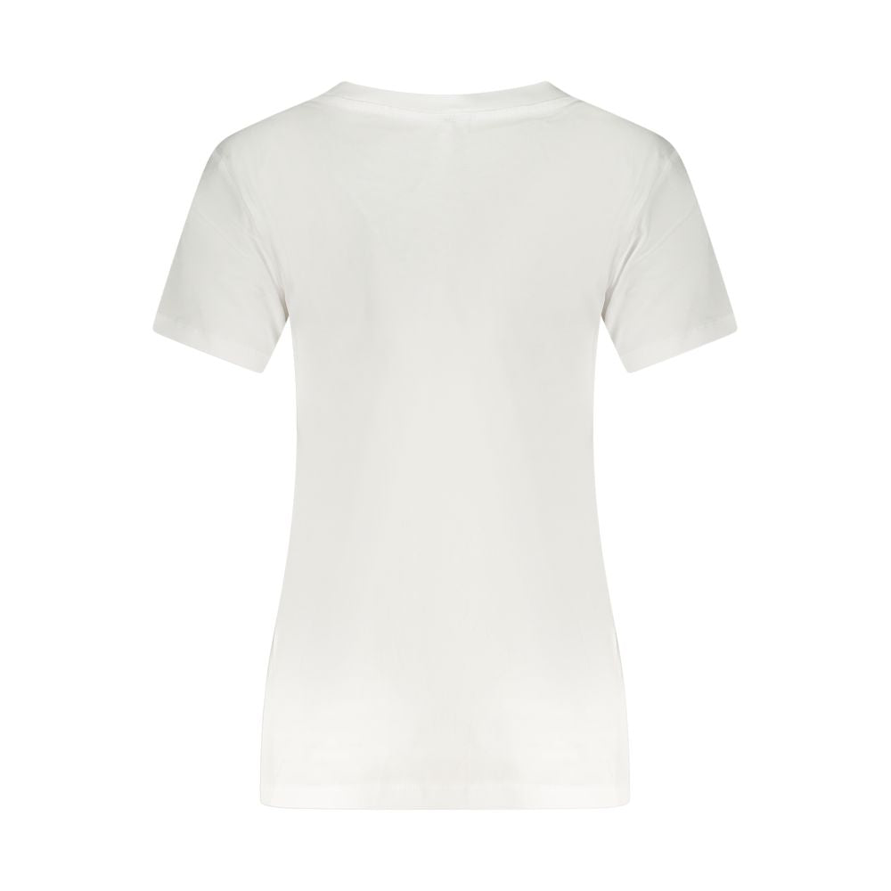 Calvin Klein White Cotton Women T-Shirt CA-34459-L