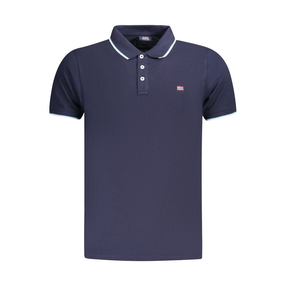 Norway 1963 Blue Cotton Men Polo Shirt NO-35735-S