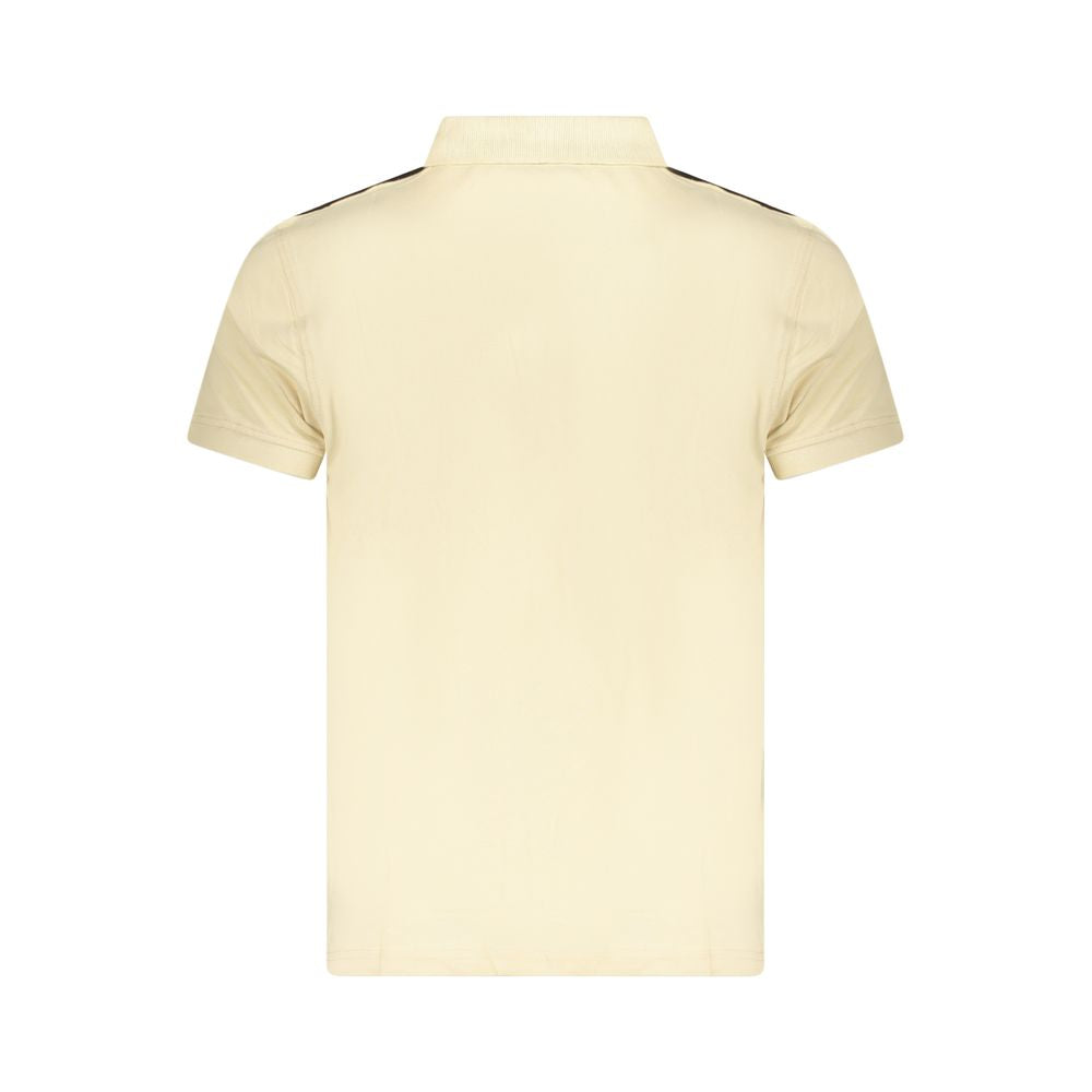 Cavalli Class Beige Cotton Men Polo Shirt CA-36663-M