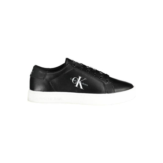 Blauer Black Leather Men Sneaker