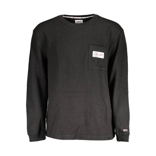 Tommy Hilfiger Black Cotton Men Sweater TO-37235-S