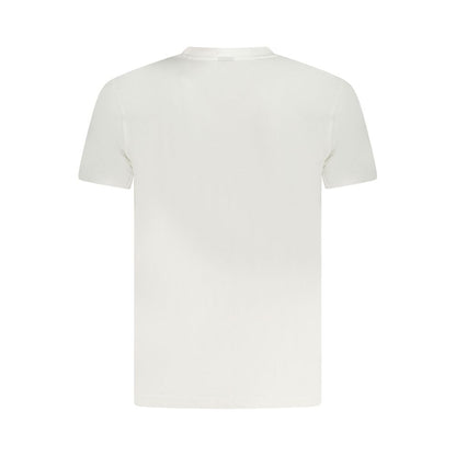 Armata Di Mare White Cotton Men T-Shirt, short-sleeve, back view, premium cotton fabric, classic crew neck style, minimalist design.