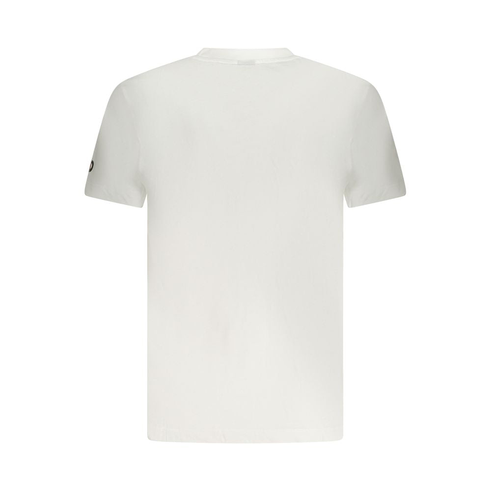 Back view of Armata Di Mare White Cotton Men T-Shirt with logo