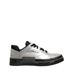 HIDE & JACK Metallic Silver Low Top Lace Up Sneakers Shoes