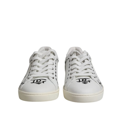 Dolce & Gabbana White London Calf Leather Men Sneakers Shoes