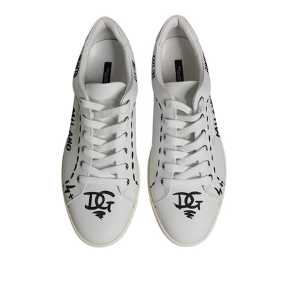 Dolce & Gabbana White London Calf Leather Men Sneakers Shoes