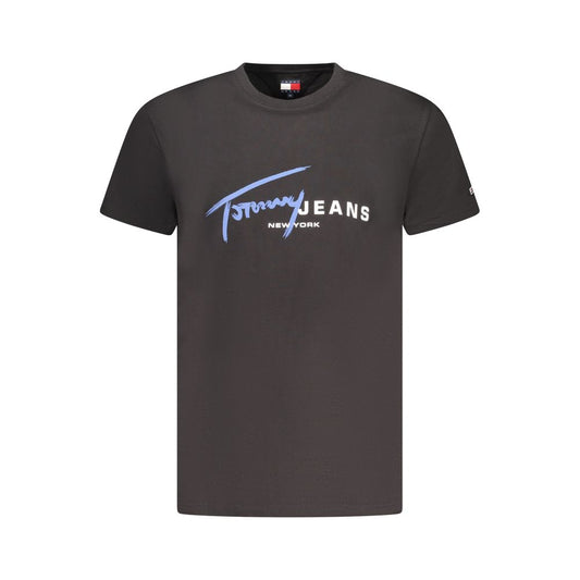 Tommy Hilfiger Black Cotton Men T-Shirt TO-38482-S