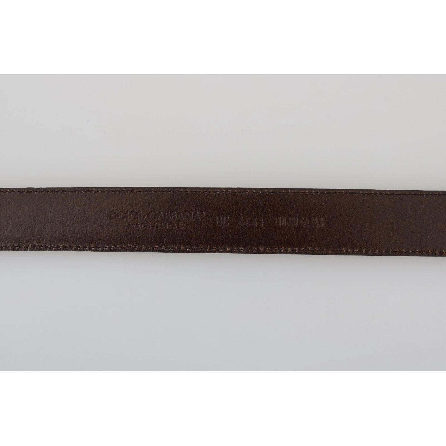 Dolce & Gabbana Blue Perforated Leather Gray Buckle Belt