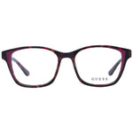 Guess Pink Women Glasses Frame, rose acetate, full-rim, square style, includes branded case, lens width 50mm, bridge 16mm, temples 140mm.