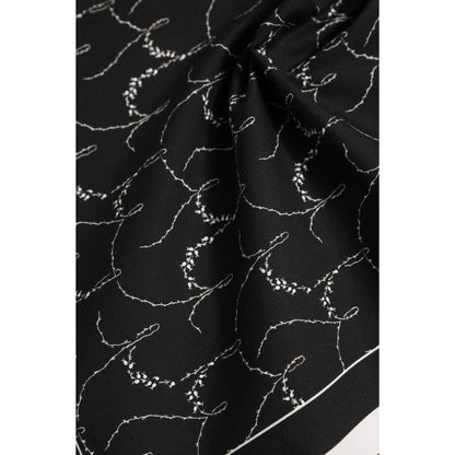 Dolce & Gabbana Black White Printed Square Foulard Scarf